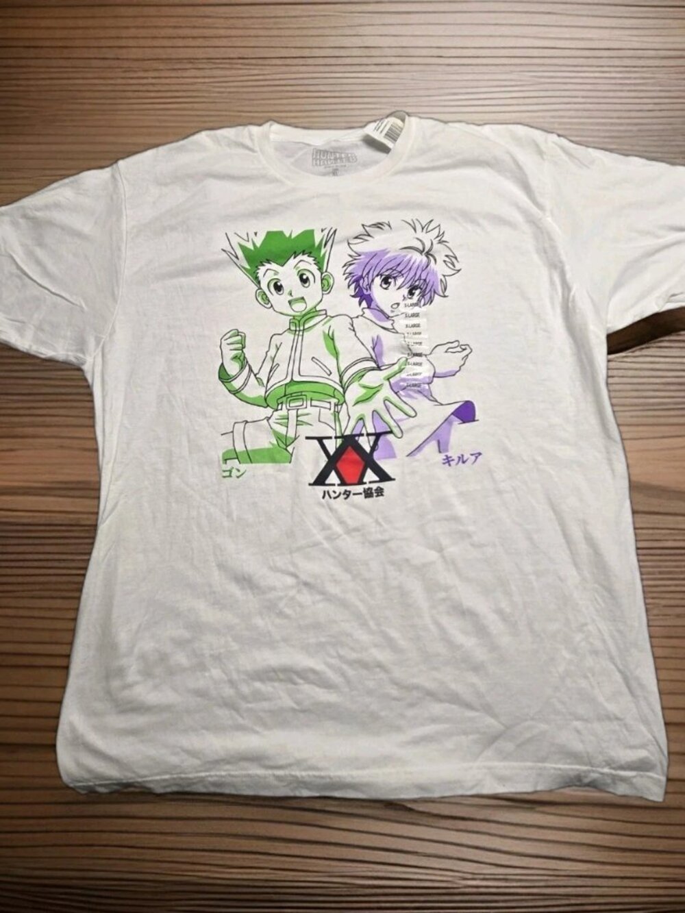Hunter x Hunter Gon Killua Anime Graphic T Shirt White XL NWT